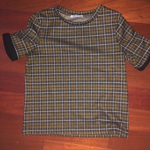 Zara plaid top